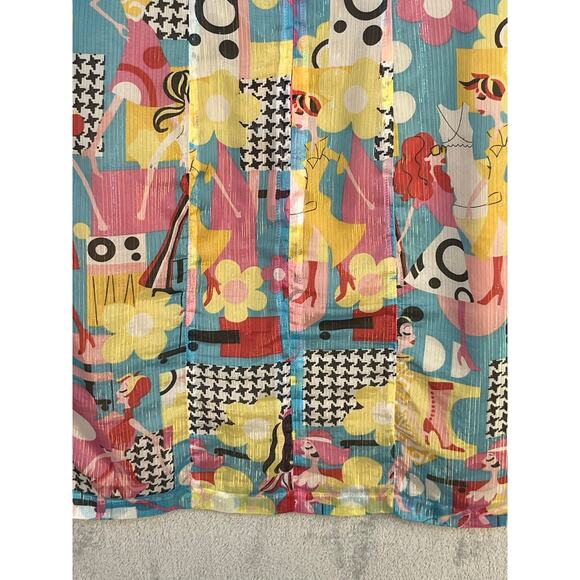 Y2K Bentley A Babydoll Dress Size 0 Chiffon Retro Graphic Ladies Twee Academia - Picture 6 of 8